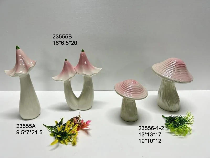 New Design Easter Ceramic Mushroom Decoration Cute Home Decoration for Spring Season