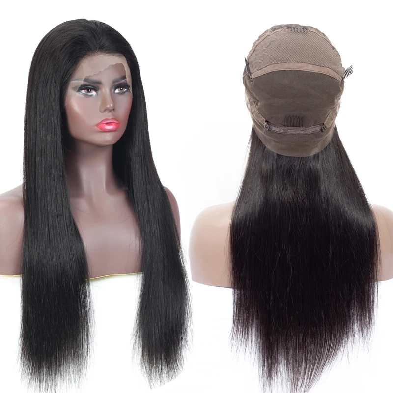 
Wholesale Full Lace Wigs Straight Human Hair 10A Grade 180%Density Pre Plucked With Baby Hair Straight Virgin Hair Full Lace Wig 
