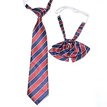 Оптовая продажа с фабрики, хлопковый галстук в полоску и галстук-бабочка для мужчин и женщин