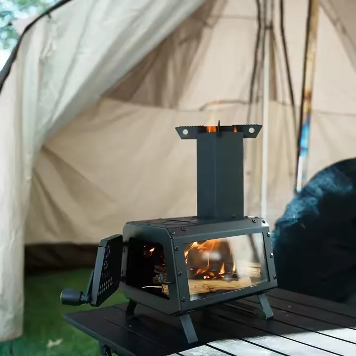 Outdoor Camping Indoor Wood Burning Stove Portable Charcoal Firewood Cooking Stove