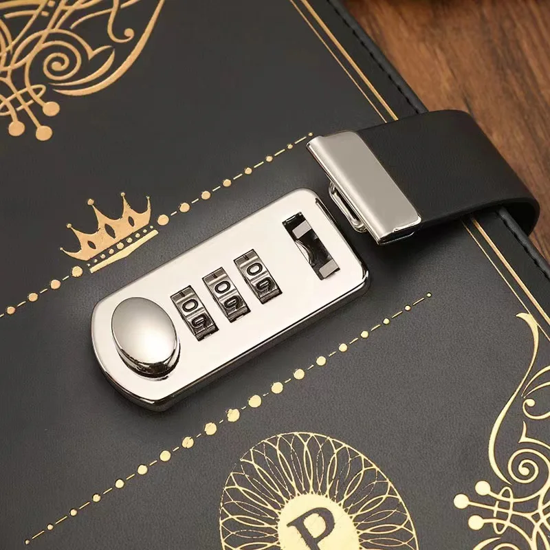 Factory wholesale notebook with lock retro atmosphere notebook business office notepad A5 tally book