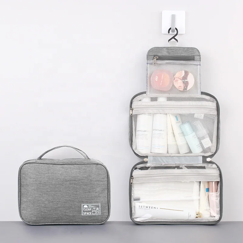 Custom Foldable Travelling Man Toilet Bag Waterproof Hanging Bathroom Women Wash Toilet Bag