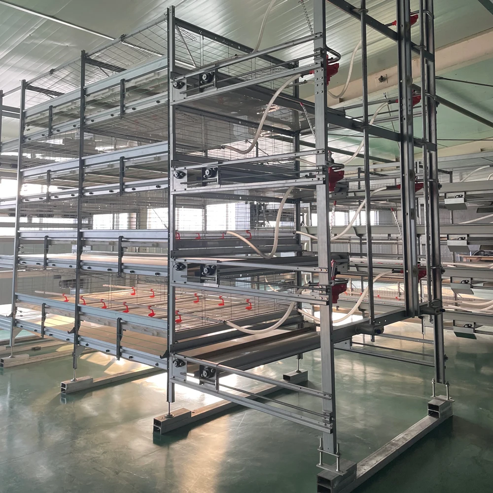 New Design Good Prices Automatic Harvesting H Type 3 Tires 4Tier Animal Cages Broiler Chicken Cages For Broiler