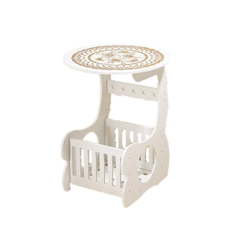 Small Round European Tea Table Mini Modern Coffee Magazine Table Simple Balcony Living Room Sofa Corner Table