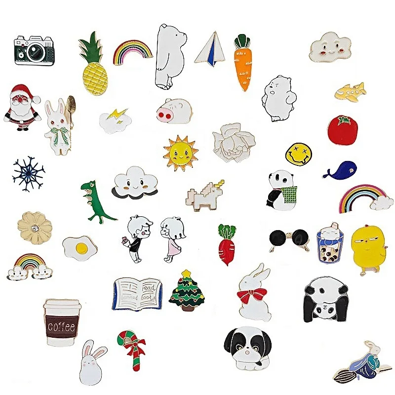 Personalised Manufacturer High Quality Souvenir Custom Logo Cartoon Brooch Cute Metal Soft Enamel Lapel Pins