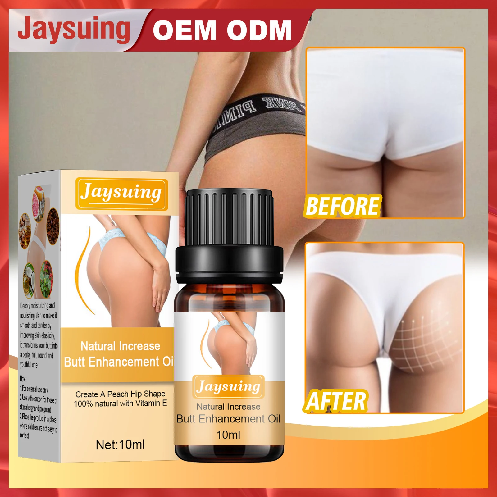 Factory Wholesale herbal Butt Enlargement Oil No Side Effects Enlargement Hip Up firming buttock enlarging oil