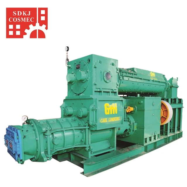 VP45 vacuum extruder China Adobe Automatic Soil Red Mud Brick Maker clay machine extruder For Sale