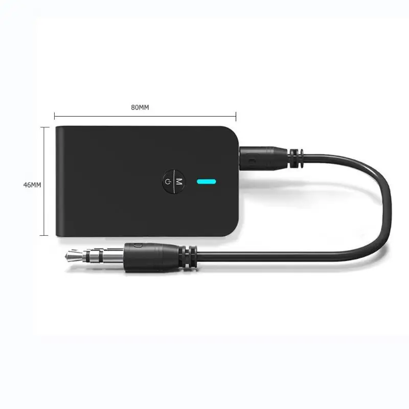 BT-6 5.0 Transmitter Receiver 2 In 1 Audio Wireless Adapter Low Latency for Car TV PC Speaker Headphone 3.5MM AuX