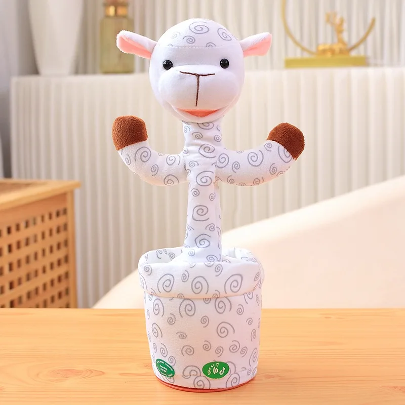 Hot Sale Swinging Wriggling Music-Playing Animal Electronic Plush Toy Funny Dancing Doll Singing Recording Features PP Cotton