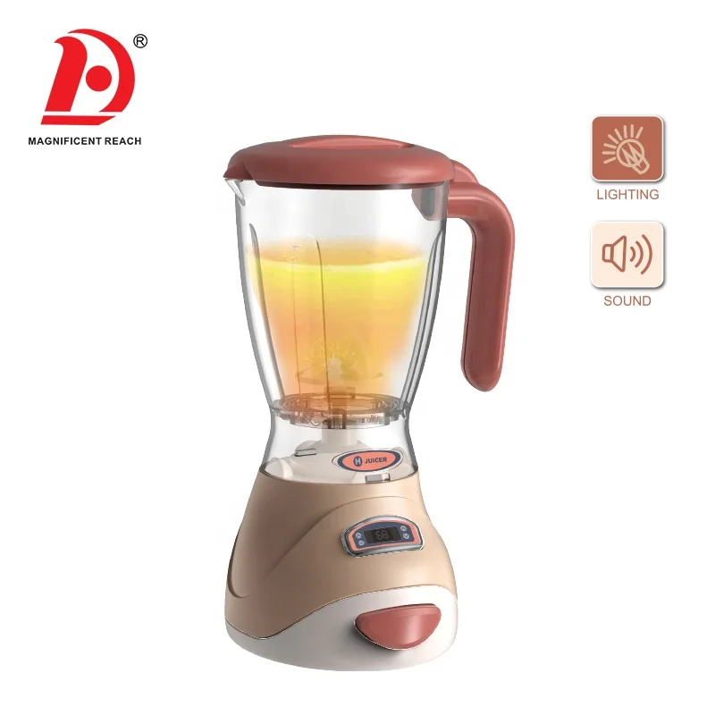 HUADA 2023 Girls Dream Kitchen Pretend Play Game Set Kids Simulated Juicer Machine Toy With Light & Sound