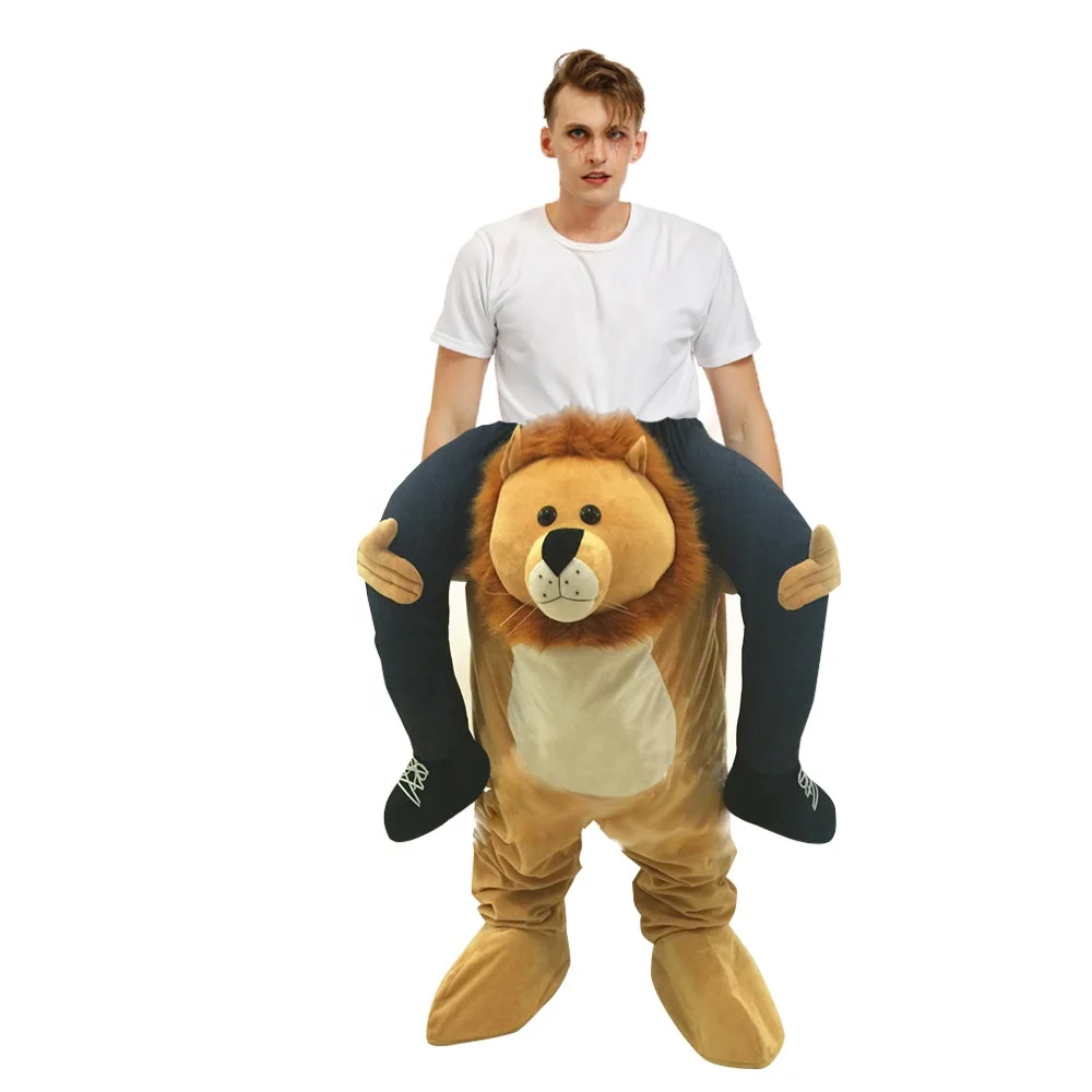 
Halloween Funny People Carry Me Ride On Animal Lion / Bear/ Panda /Easter Bunny Rabbit Shoulders Dress up Mascot Costume 