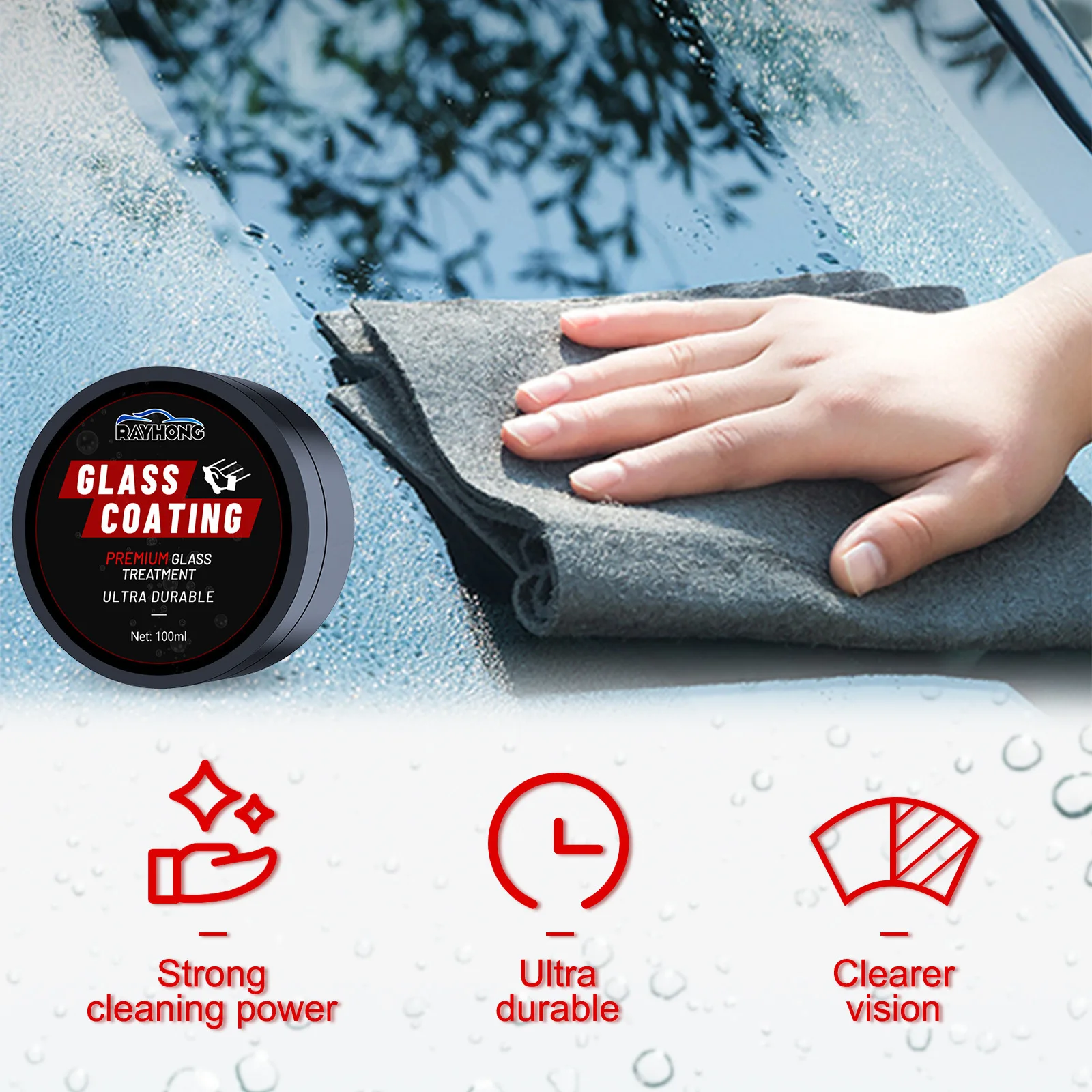 Rayhong Glass Coating Liquid Premium Glass Protection Coating Waterproof Glass Coating For Car