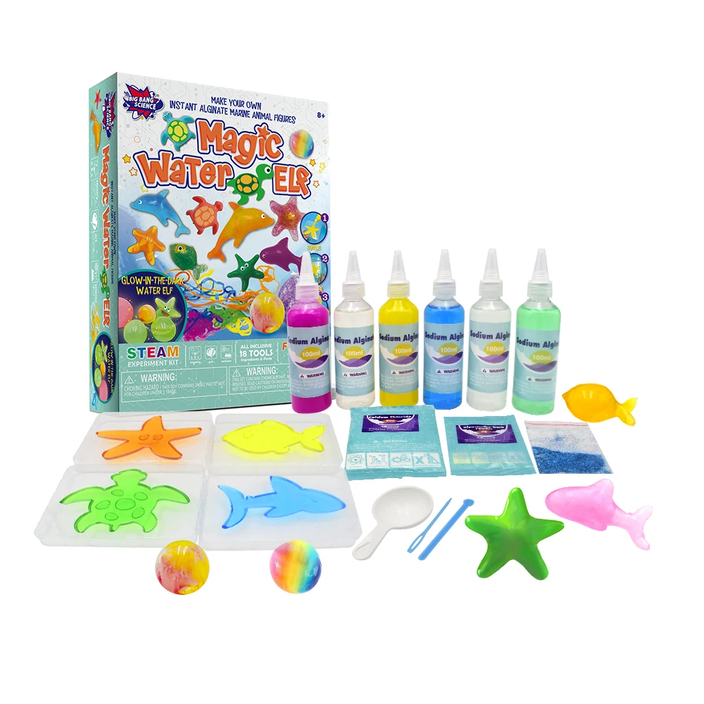 Kids 3D Aqua Gel Figures DIY Set Water Magic DIY Fairy Elf Ocean Mold For Children