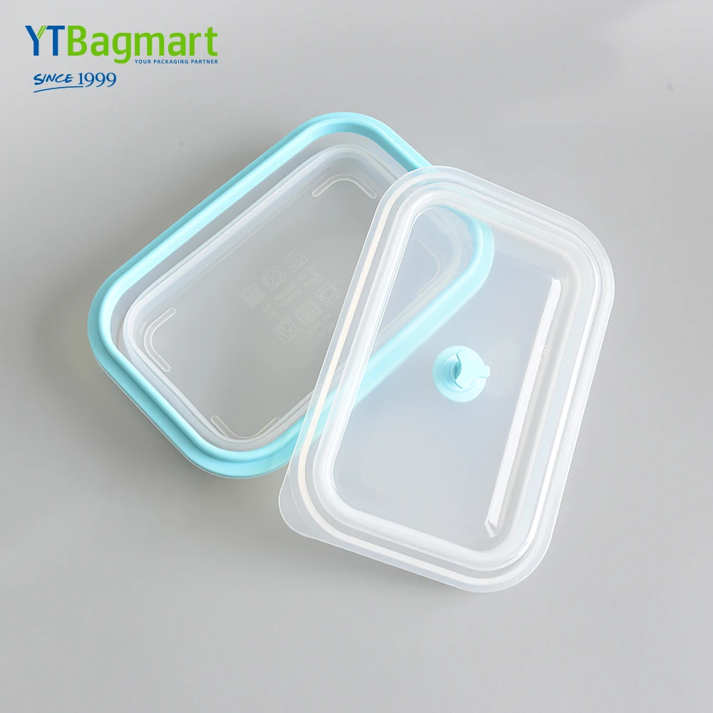 Silicone Collapsible Food Container Sealed Foldable Lunch Box Silicone Baby Food Freezer Tray
