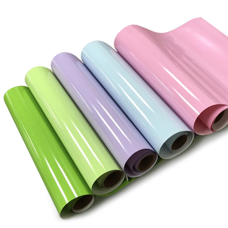 Wholesale PU Material Fluorescence Color Application Flex PU Vinyl Film HTV Sheet PU Vinyl Film Heat Transfer Vinyl Sheet