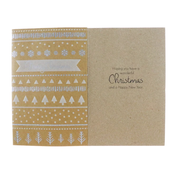 
Christmas seasonal handmade custom greeting card Christmas gift greeting card set kraft paper greeting card 