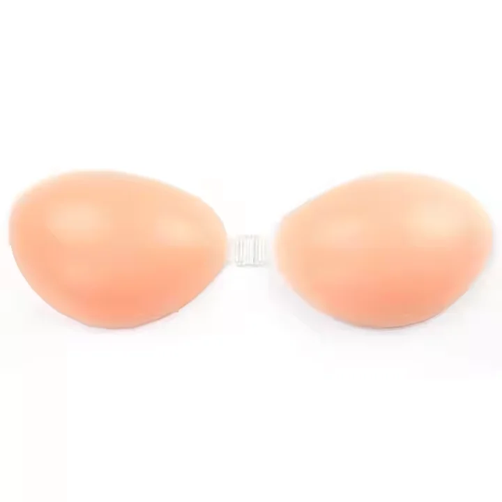 Breathable Silicone Bra with Front Closure Invisible Underwire Lift Strapless Cup Sticky Bra Sexy Seamless Breast Stickers