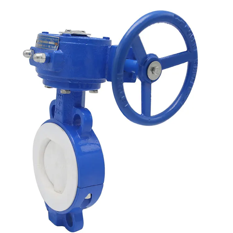 Bundor вафельный Тип ПТФЭ линейный клапан-бабочка привод коробки передач концентрический Клапан-Бабочка