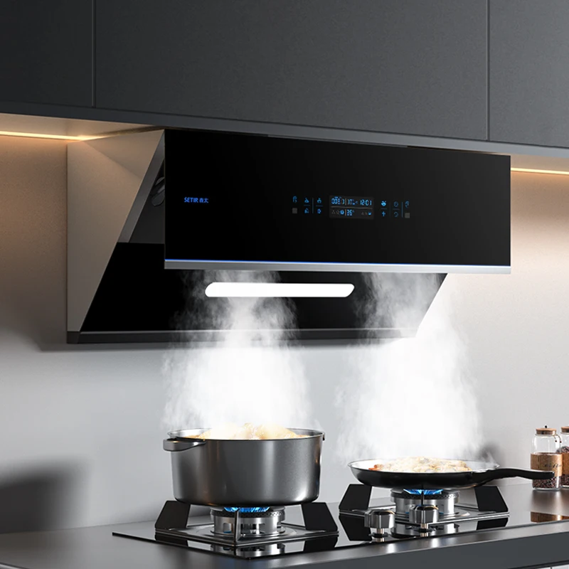 B530 High speed and low noise motor OEM Custom 800mm T-Shaped Series cooker hood Manufacture Stainless Steel For Kitchen