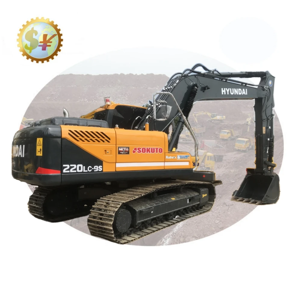 Well-known brand Good quality used Hyundai 22ton ROBEX 220LC-9S hydraulic crawler excavators Korea original Hyundai 220