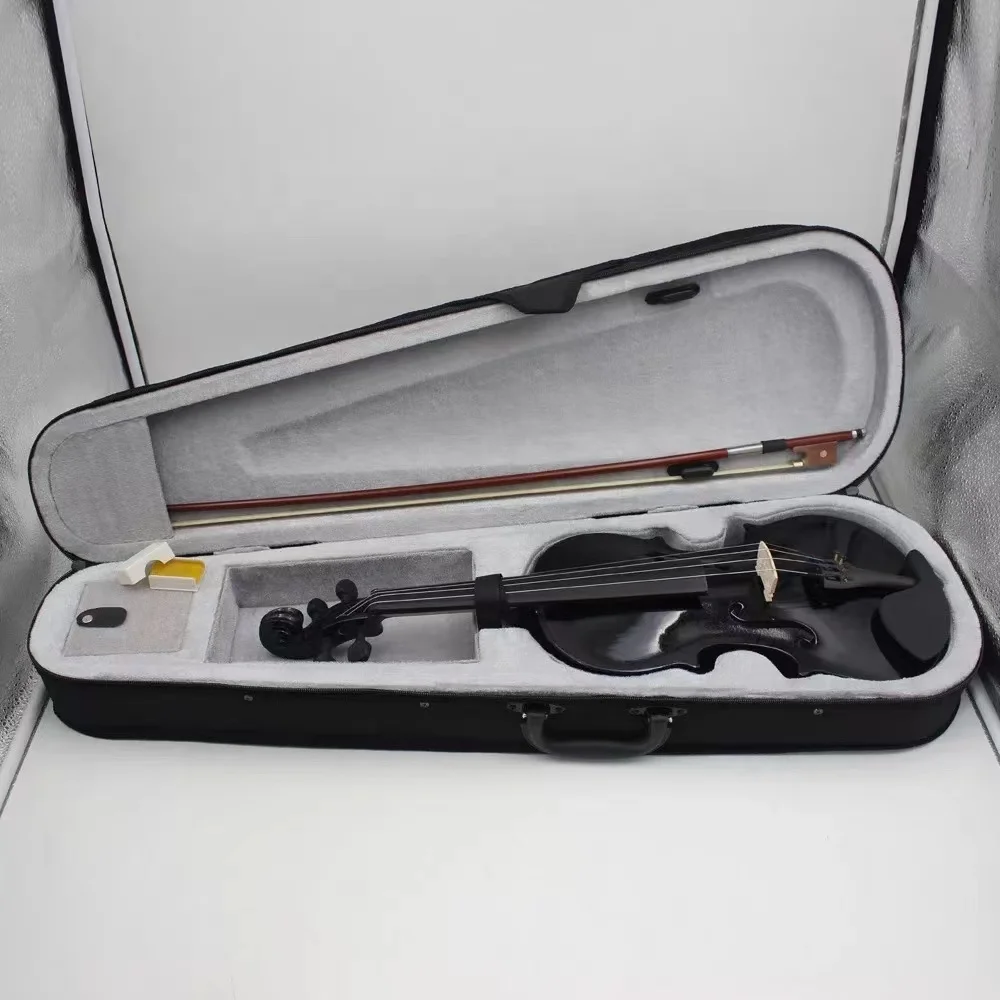 2 Years Warranty Ebony Case Handmade Flamed Maple Violin