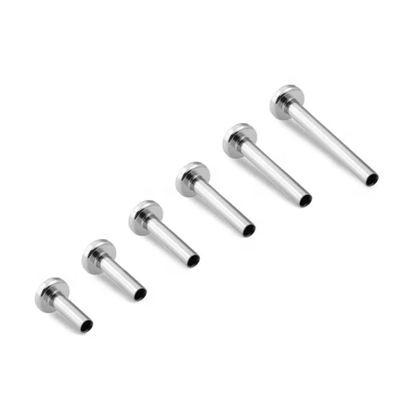 ASTM F136 Implant Grade Titanium 16G Internally Threaded Flat Back Disc Lip Labret Stud Post Piercing