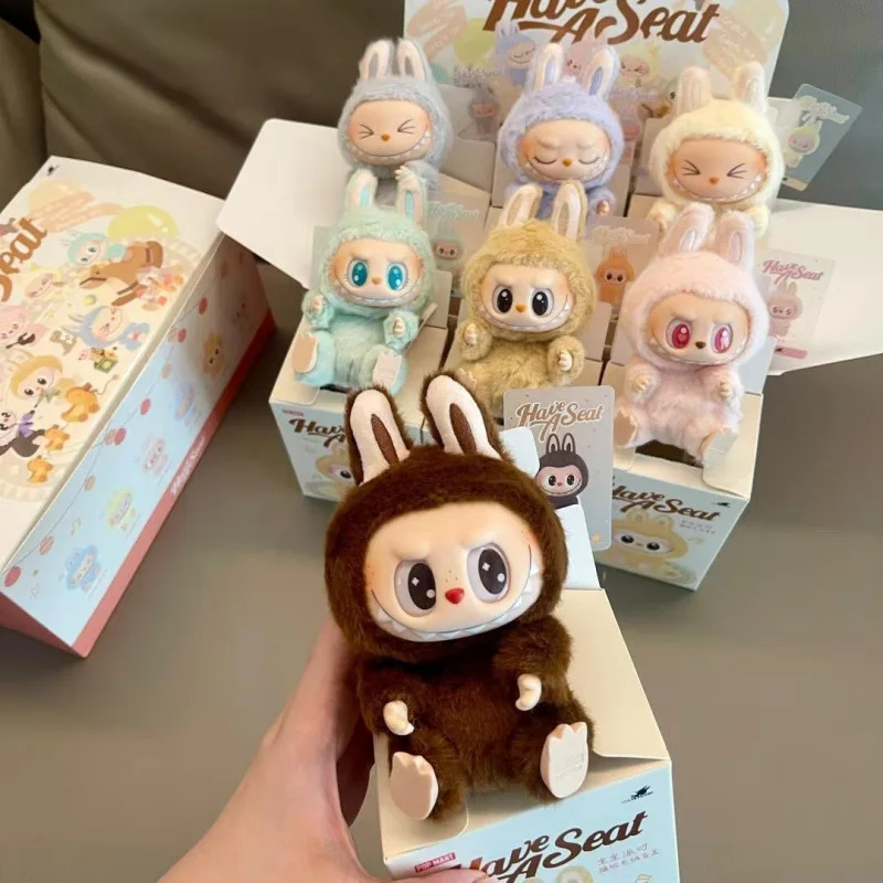 High Quality Anime Kawaii Labubu Doll Macaron Trendy Play Pvc Blind Box Figure Kids Labubu V2 Toys For Gifts