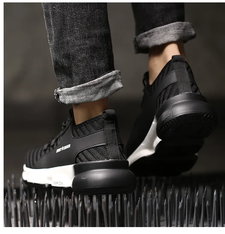 Hot Sale Safety Shoes Fashionable Steel Toecap Breathable & Comfortable Casual Wear-resistant  Men Work Safty Shoes