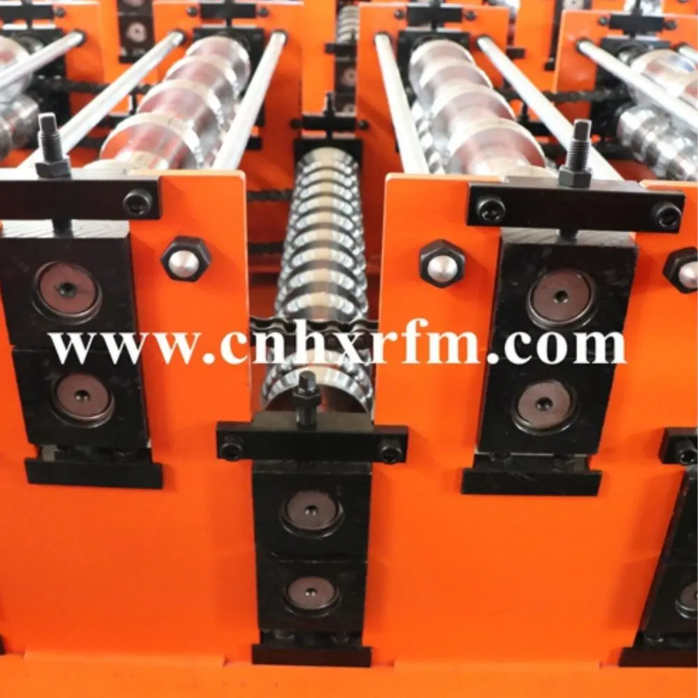 fully automatic 5v trapezoidal and corrugated metal roof panel tiles making machinery double layer roofing roll forming machine
