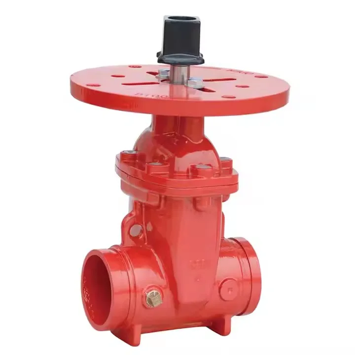 FM UL Fire Protection System Fire Fighting Ductile Iron NRS Gate Valve Grooved Flanged Resilient Seated  Gate Valve