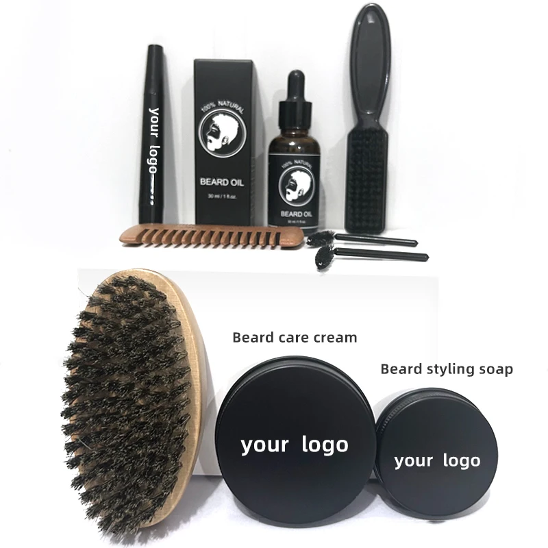 Best Mens Private Label Mustache And wash Men Beard Custom Beard Oils Care Beard growth kit