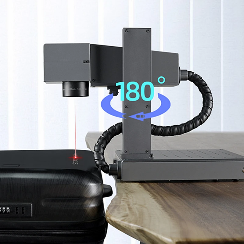 Desktop Portable Fiber Laser Engraver Engraving All Material for Metal Paper Glass Plastic Leather Woodworking Cutting