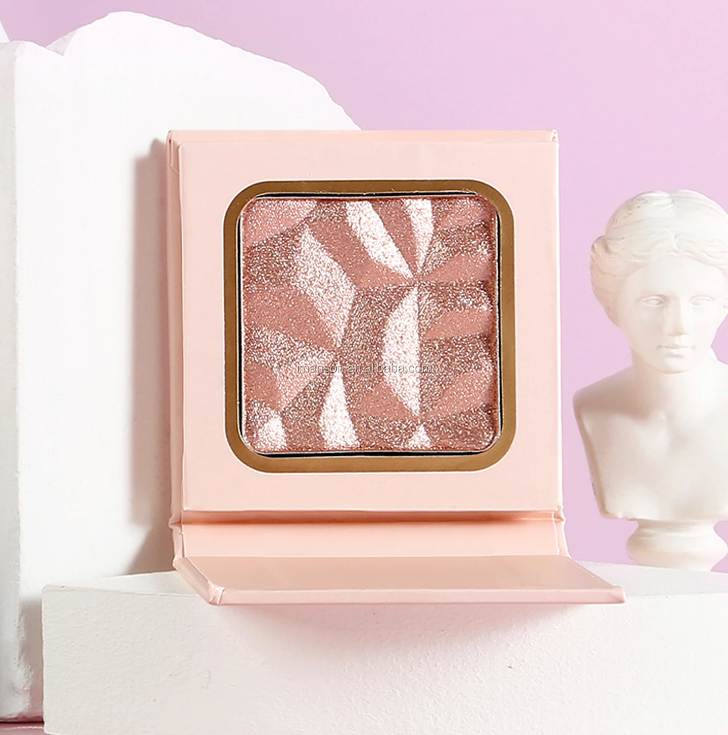 
New Trending High Pigment Vegan Highlighter Single Diamond Bronze Highlighter Powder 