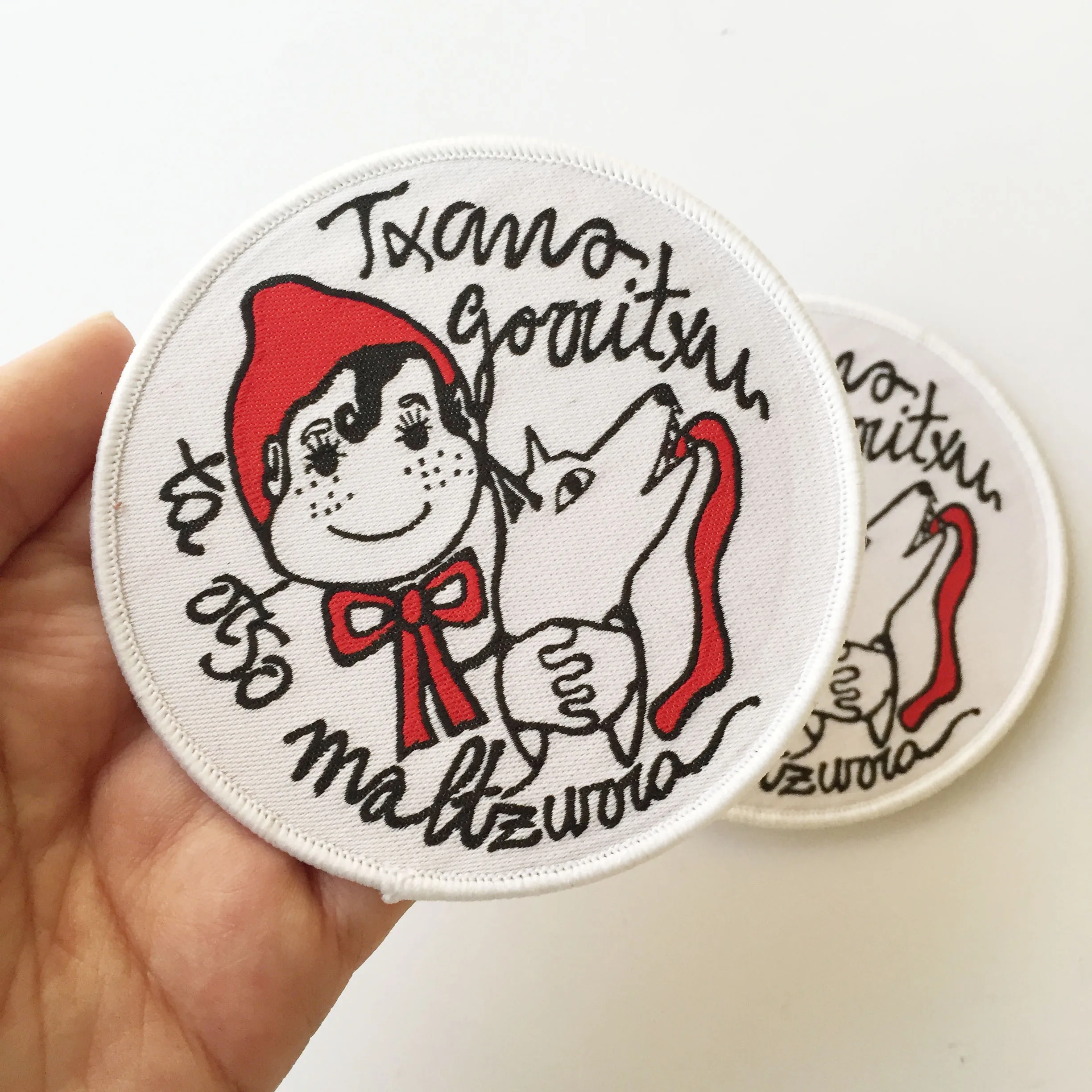 Personalized Custom  Woven Logo Patch with Velcro Backing Woven Iron on Patches  For Jacket Clothing Hat