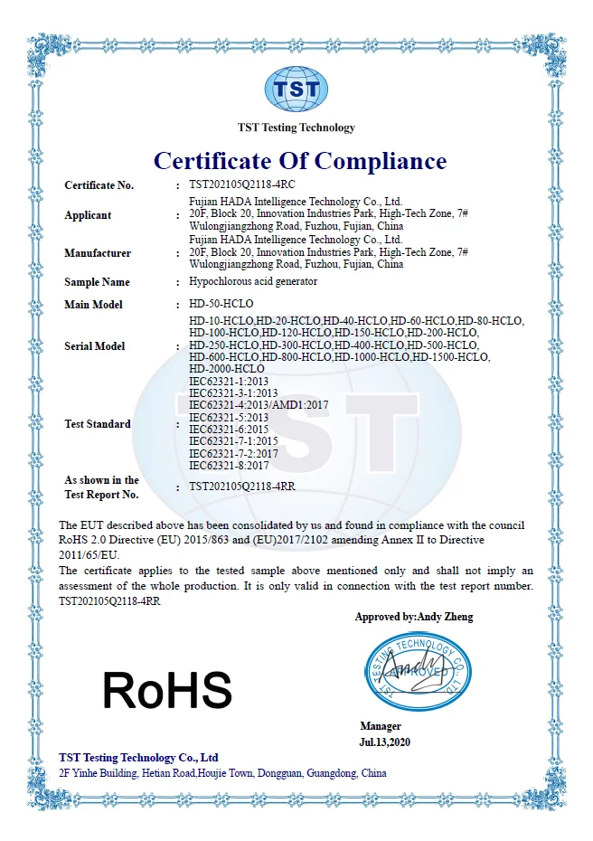 HD-6K Industrial Electrolysis caustic soda lye chemical solution On-site Chlorinator Generation System sterilization equipment