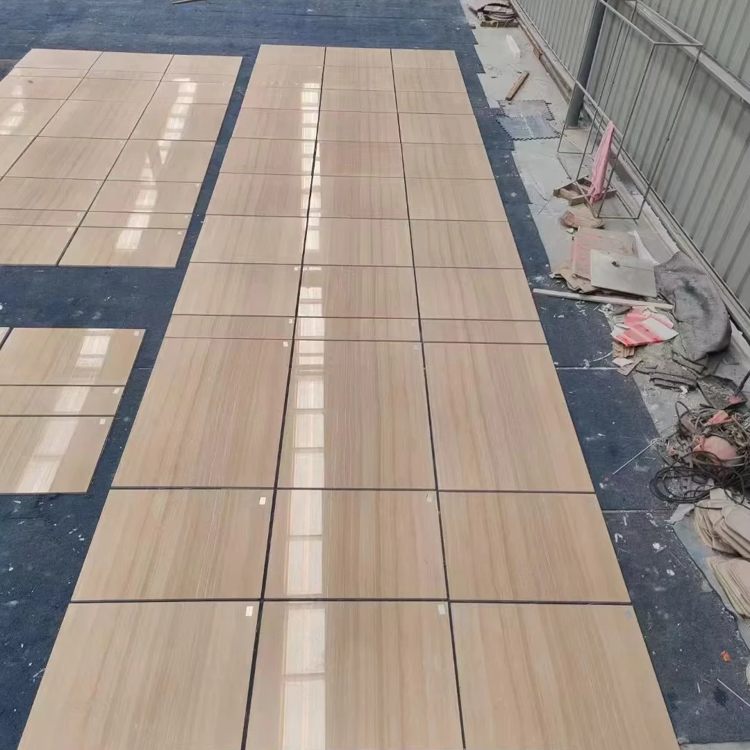 Polished Light Beige Serpeg Giante Wood Marble Wall Tile Obama Wood Grain Eramosa Marble