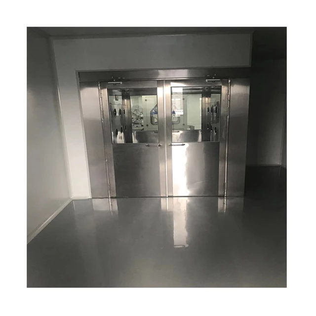 
Low cost class 100 electrical interlock air shower cargo shower for clean room entrance 