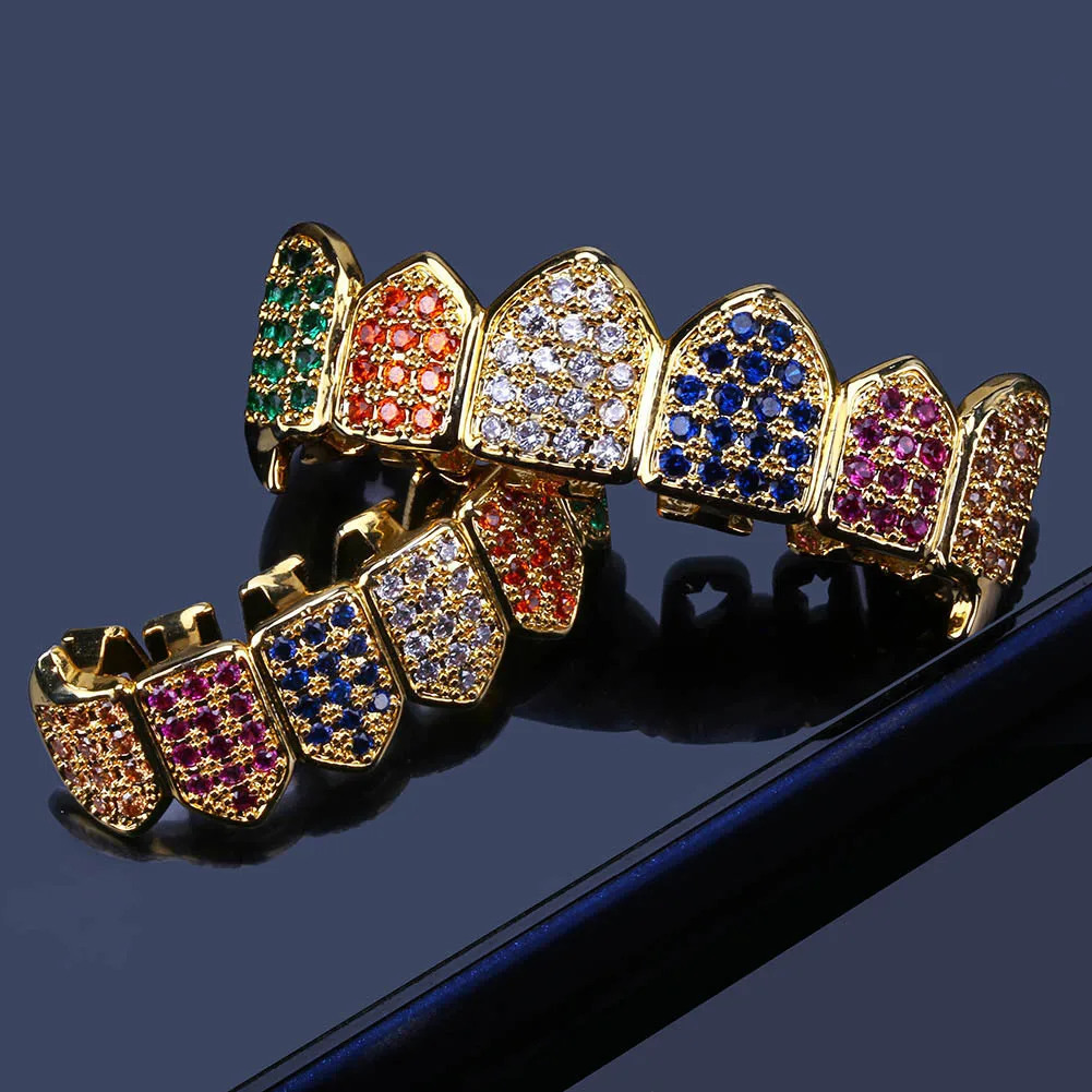  Хип-хоп 18K золотые Зубные коронки хип-хоп ювелирные изделия для