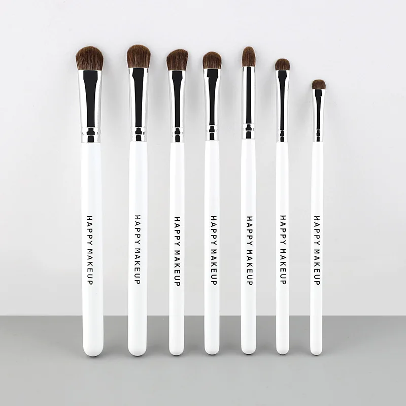 Hot Sale 7pcs Premium Eye Makeup Brush Pony Hairs & Real Wood Handle Eyeshadow Brush