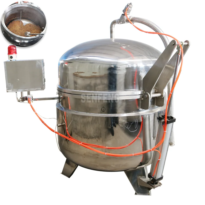 
High efficient soy beans chickpeas sweet corn cooking machine 300l high pressure stainless steel cooking pot 