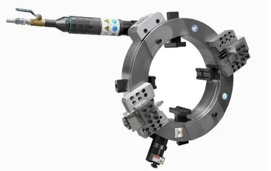OCE-610 OD-Mounted Electric driven Clamshell Split Frame Aluminum alloy Pipe Cold beveling Cutting machine