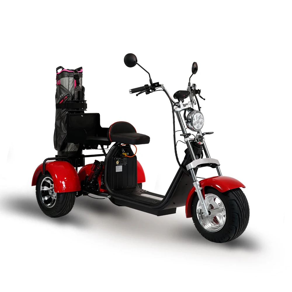 Golf Course Electric Scooters Fat Tires Three Wheel Golf Car 2000W Brushless Motor