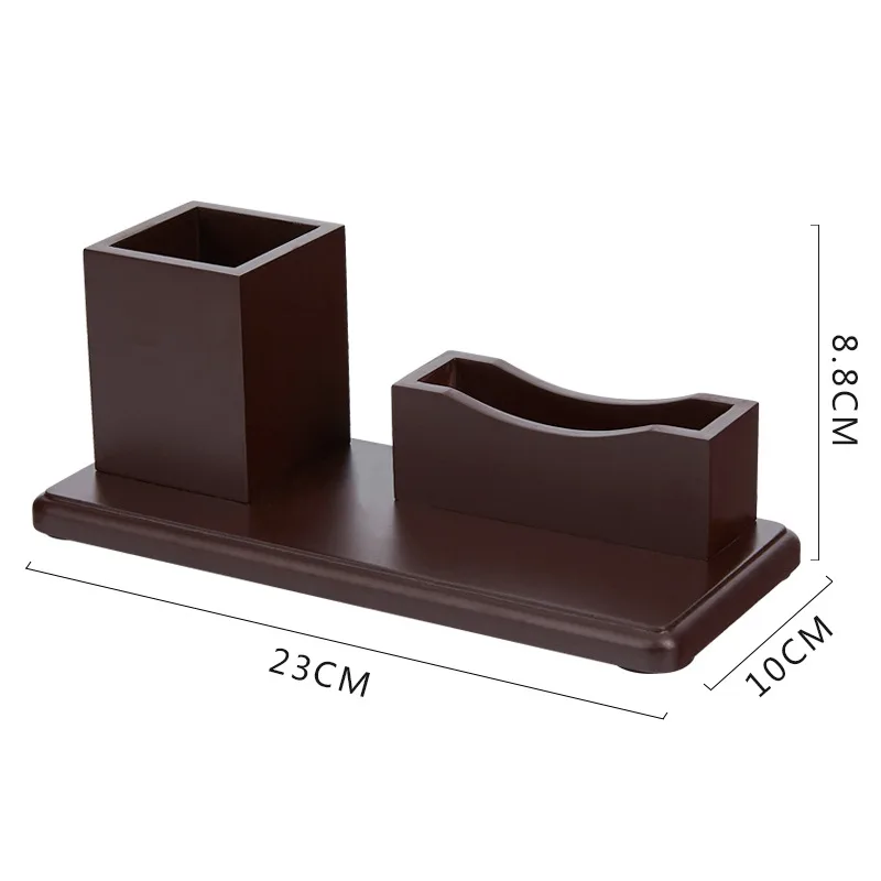 Wholesale desktop wooden pen holder wooden business card remote control storage box & pen holder