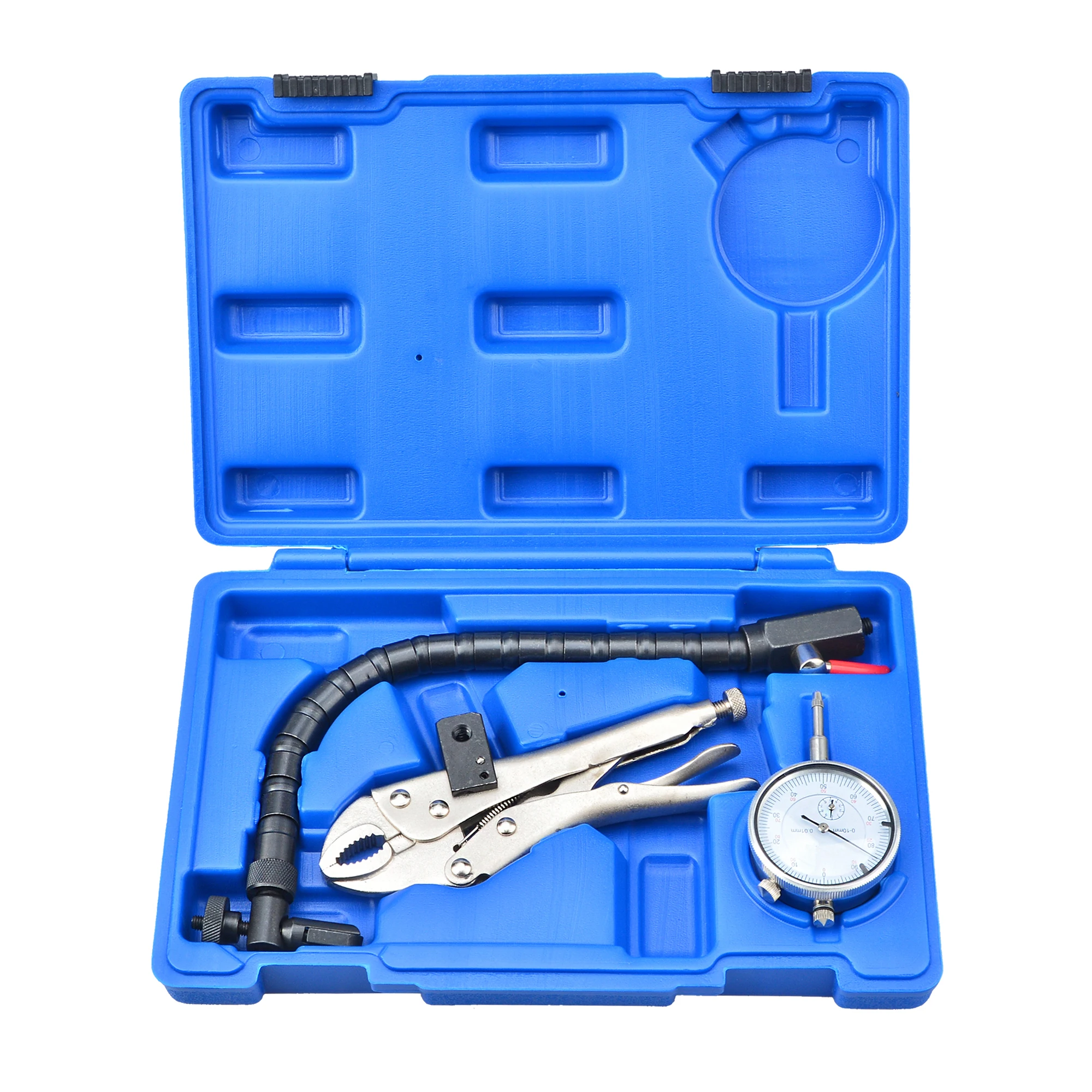 Brake Rotor Ball Joint Dial Indicator Arm Clamp Locking Vise Disc Runout Gauge Tool Set