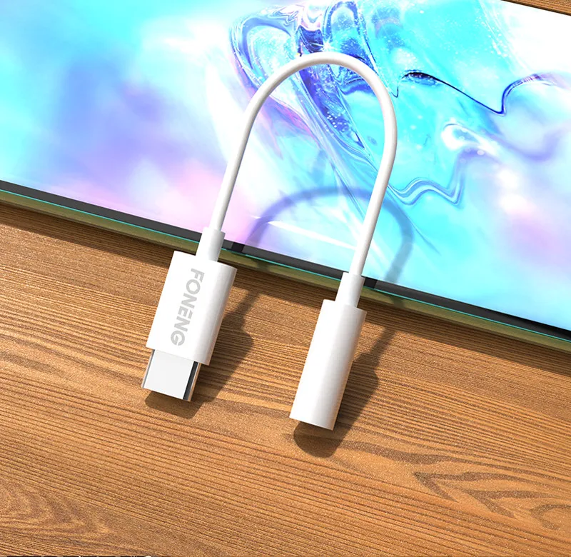 FONENG brand 2022 hot selling  high quality BM21 Type C to 3.5mm Adapter for Mobile Phone