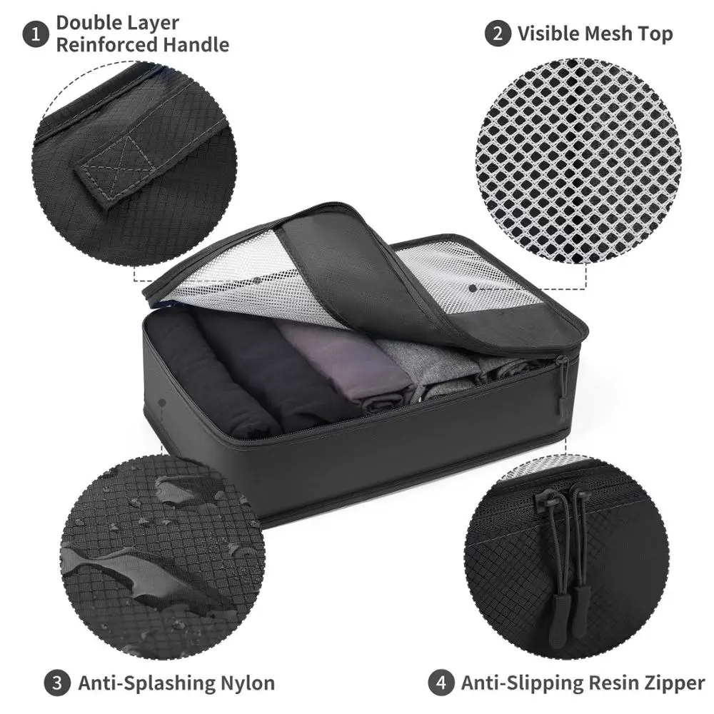  Amazon продавец 210D нейлон 7-pcs упаковочная коробка органайзер сумки для путешествий сумка багажа 2020 персонажей