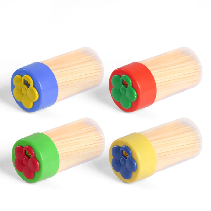 Low Price 100% bamboo raw material Bottle Package Bamboo Toothpick bottle
