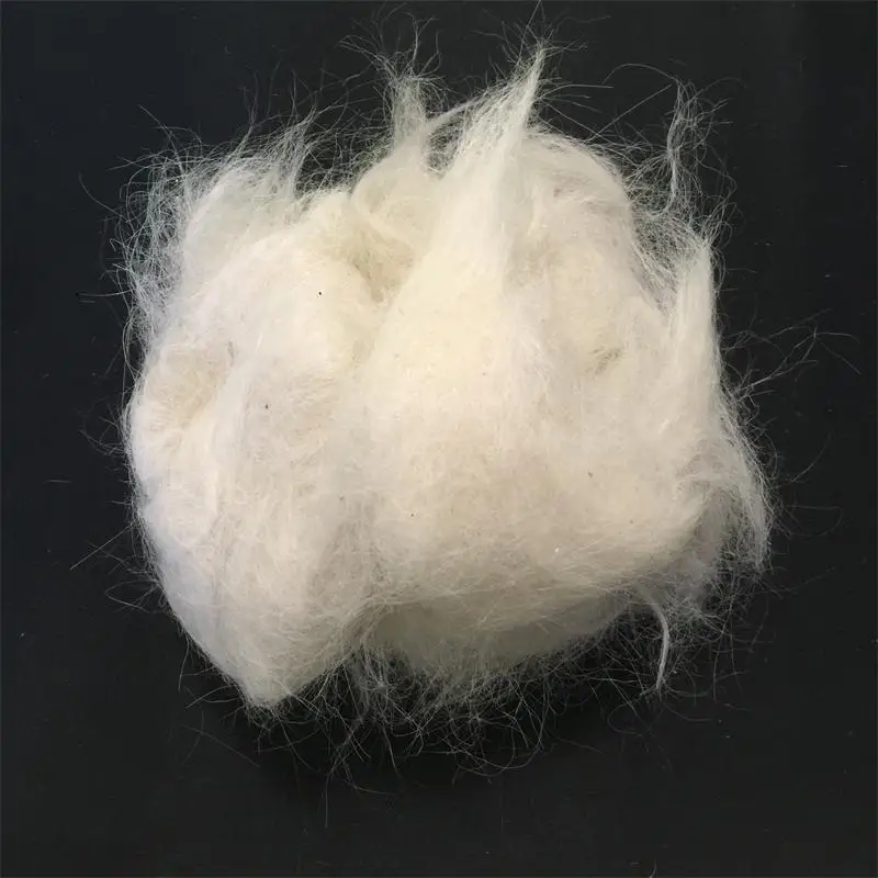 Scoured Chinese  white /grey goat hair waste
