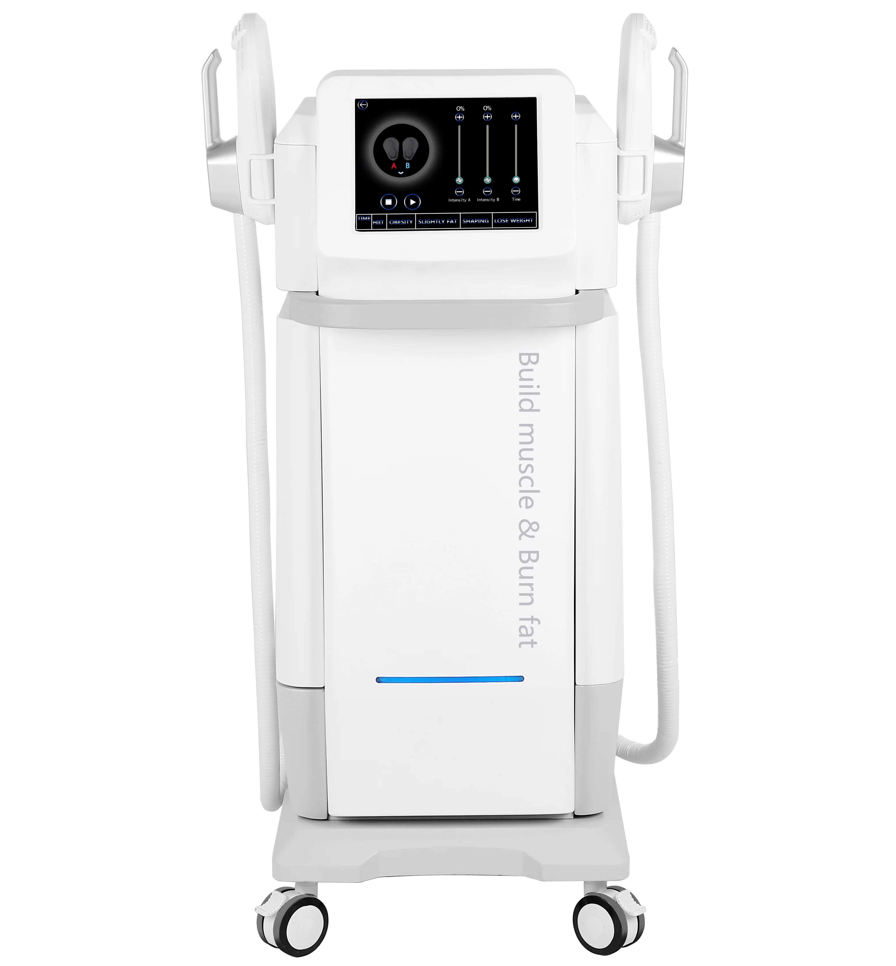 2 Handles Fat Reduction Muscle Stimulator Emslim Body Sculpting EMS Cavitation Vacuum System