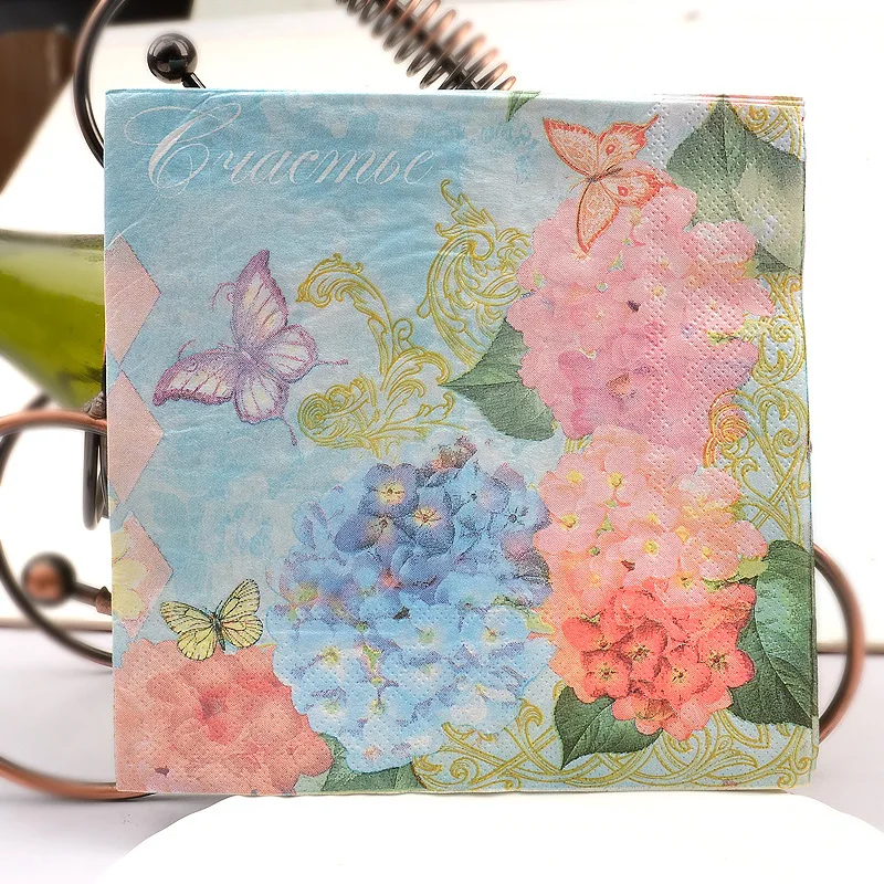 Wholesale Hot stamping printing color decorative cocktail paper napkin Christmas paper dinner napkins